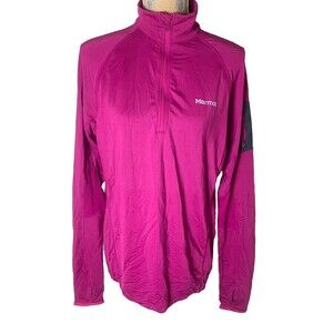 Marmot Womens 1/4 Zip Running Jacket XL Long Sleeve Hyvent Hiking Lightweight